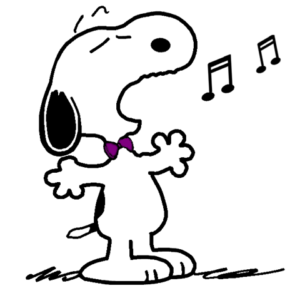 Snoopy singing